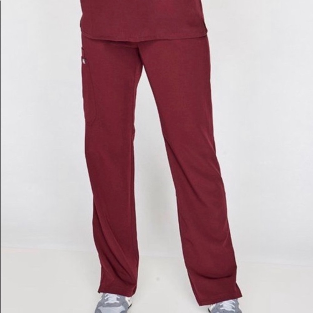 FIGS Burgundy Kade Scrub Pant